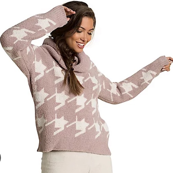 Barefoot Dreams Cozy Chic Houndstooth Sweater - Picture 3 of 13